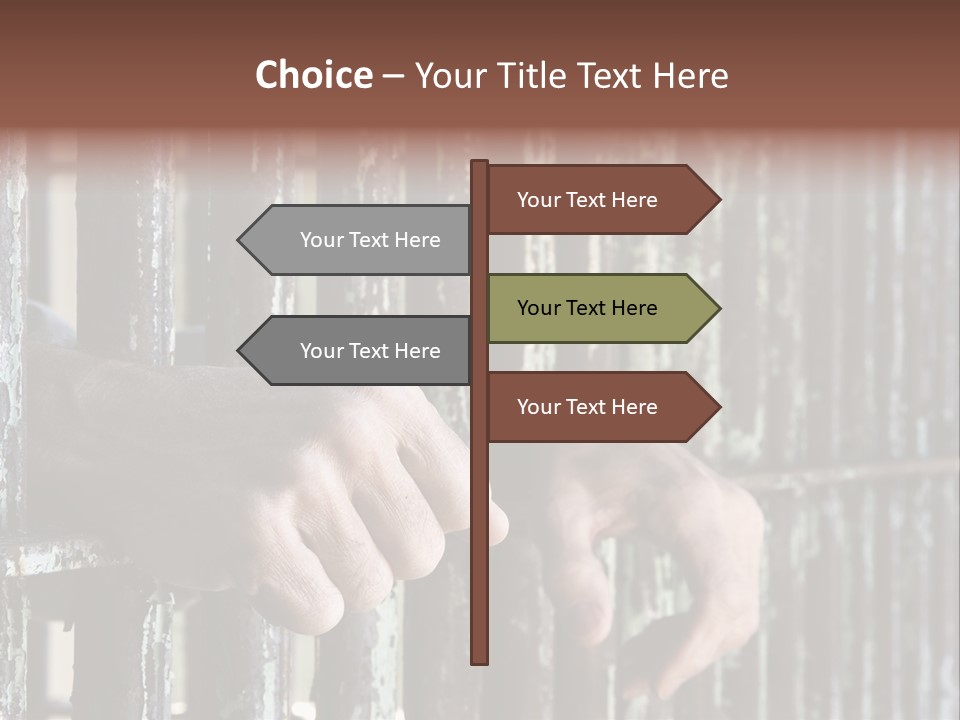 Two Hands Rust PowerPoint Template