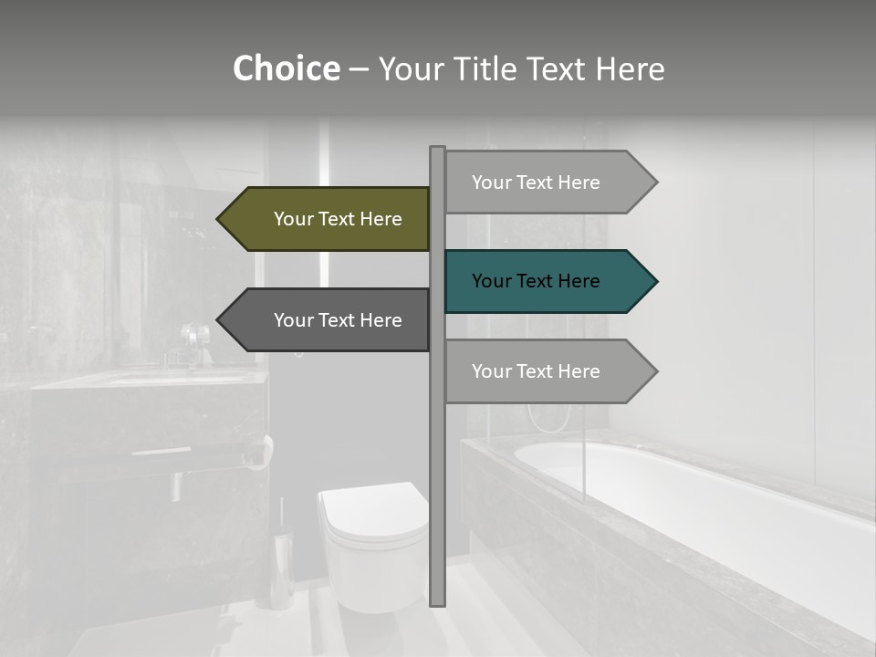 Contemporary Hand Residence PowerPoint Template