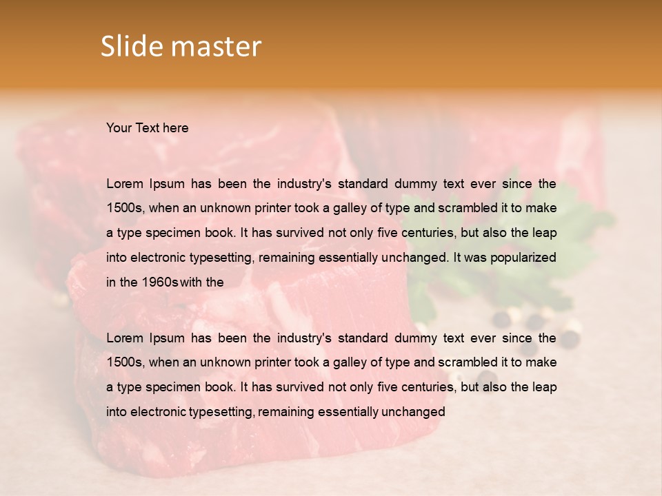 Paper Steak Meal PowerPoint Template