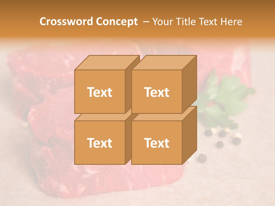 Paper Steak Meal PowerPoint Template