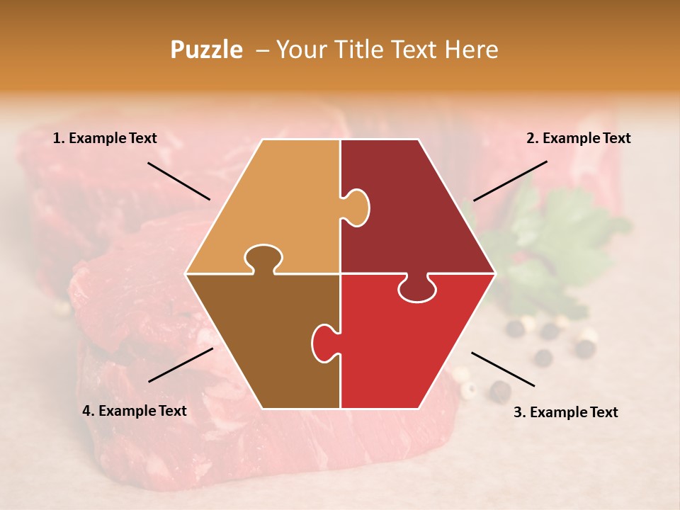 Paper Steak Meal PowerPoint Template