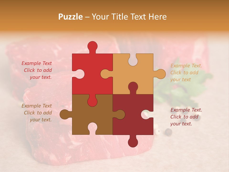 Paper Steak Meal PowerPoint Template