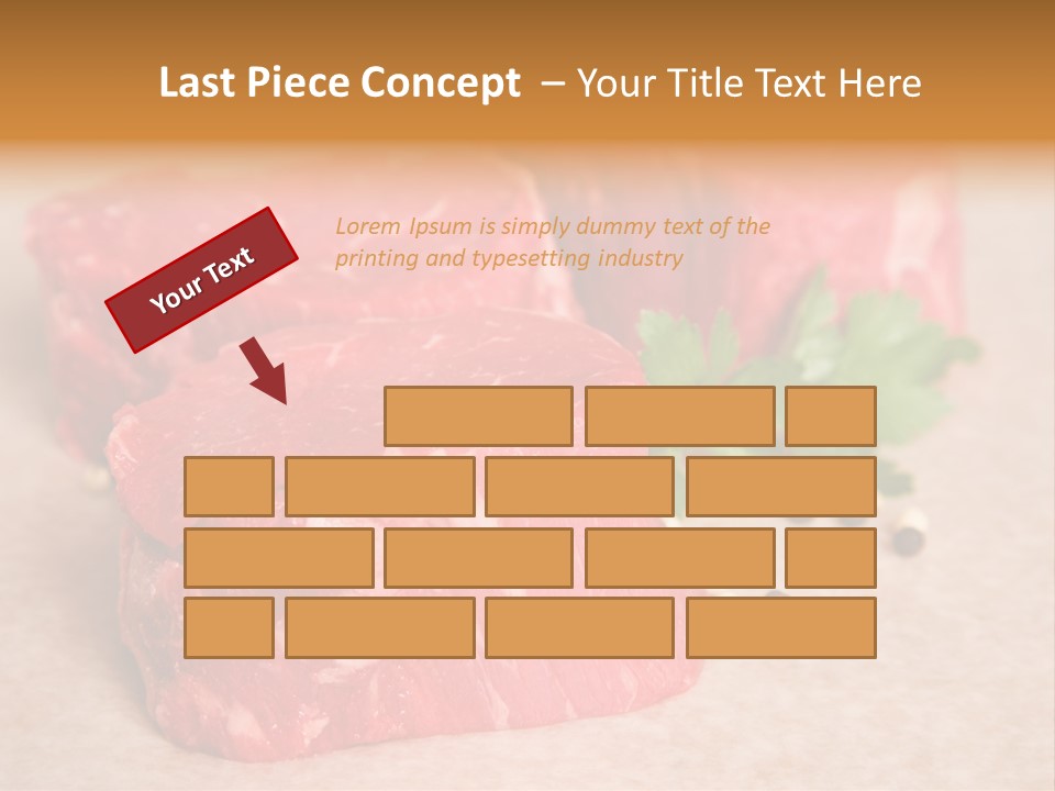 Paper Steak Meal PowerPoint Template