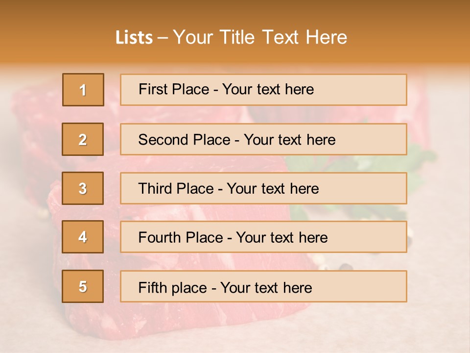 Paper Steak Meal PowerPoint Template