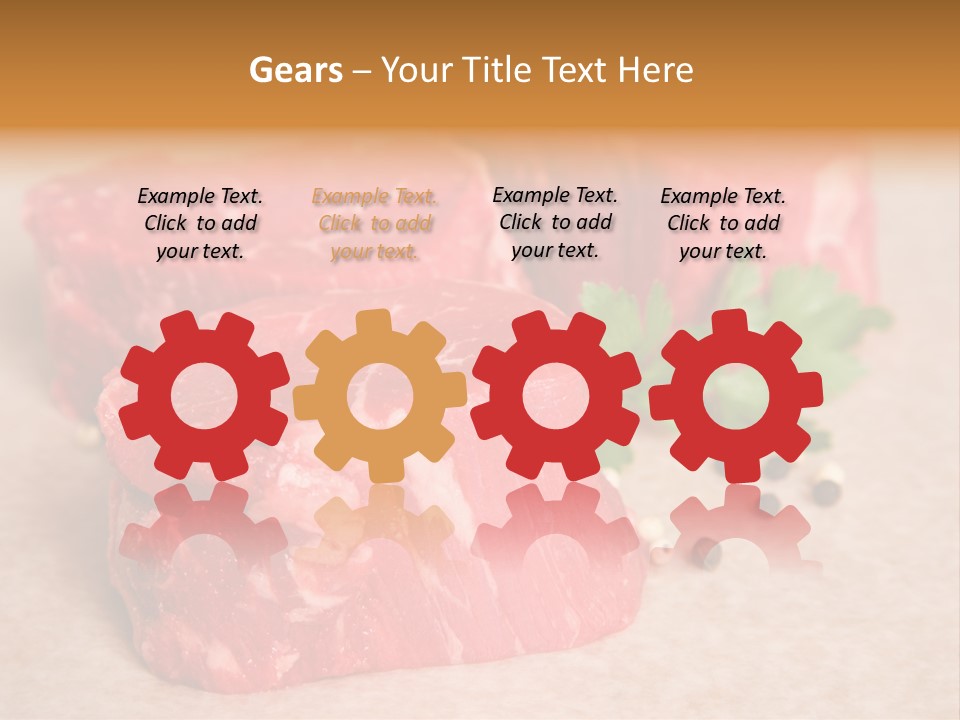 Paper Steak Meal PowerPoint Template