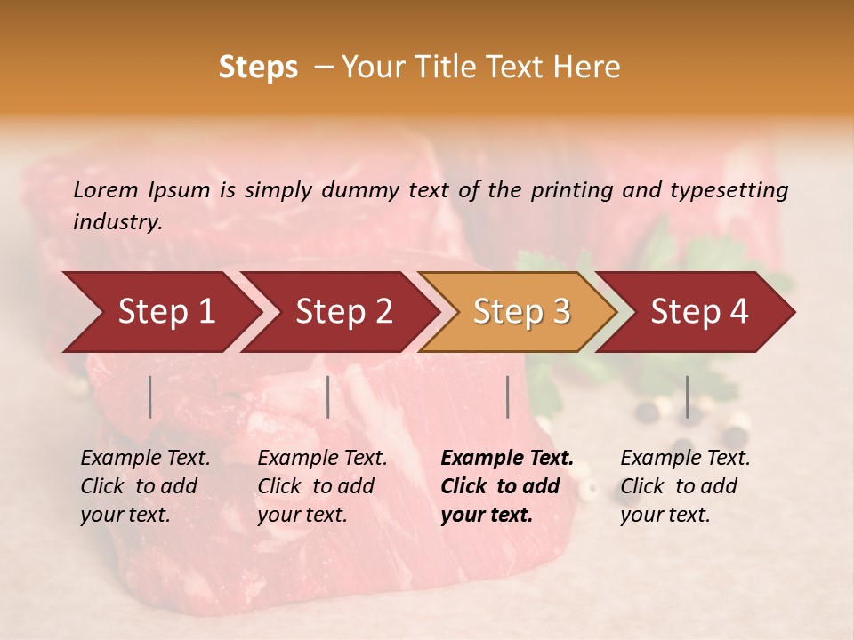 Paper Steak Meal PowerPoint Template