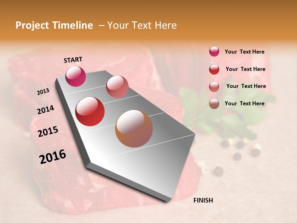 Paper Steak Meal PowerPoint Template