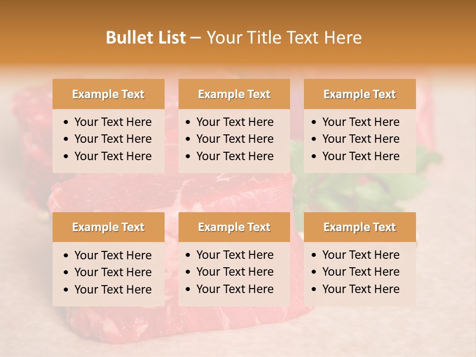 Paper Steak Meal PowerPoint Template