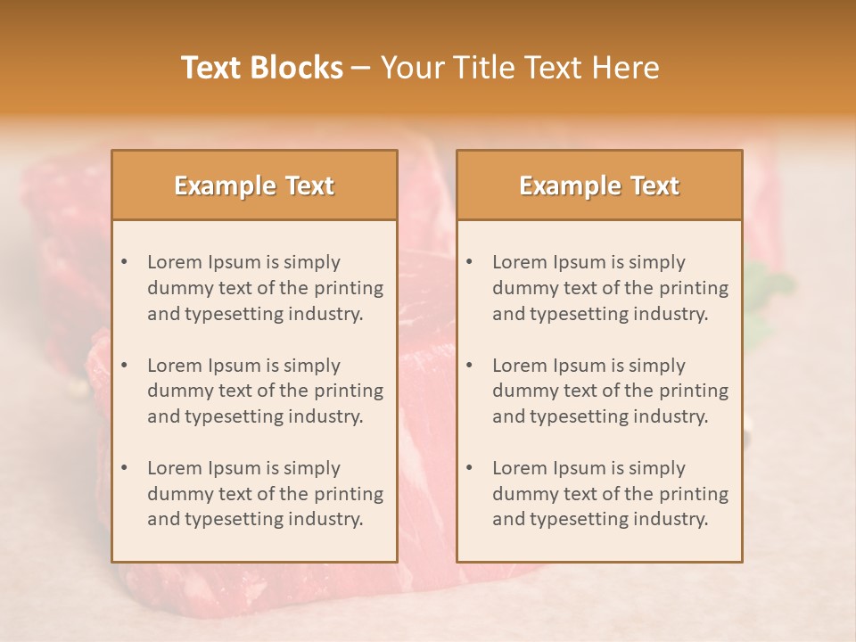 Paper Steak Meal PowerPoint Template