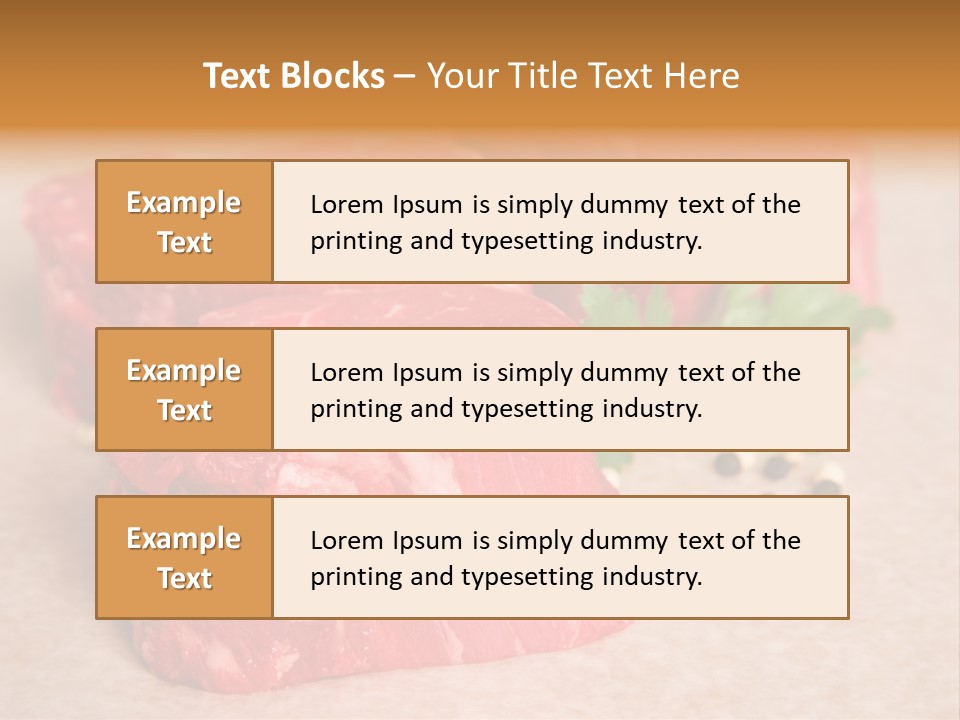 Paper Steak Meal PowerPoint Template