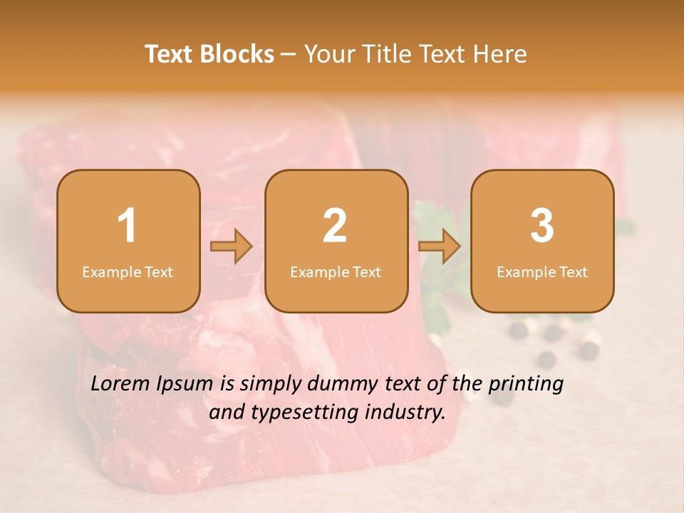 Paper Steak Meal PowerPoint Template