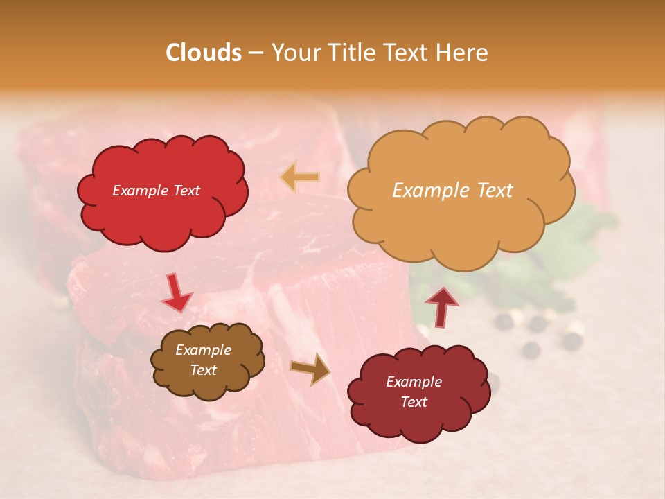Paper Steak Meal PowerPoint Template