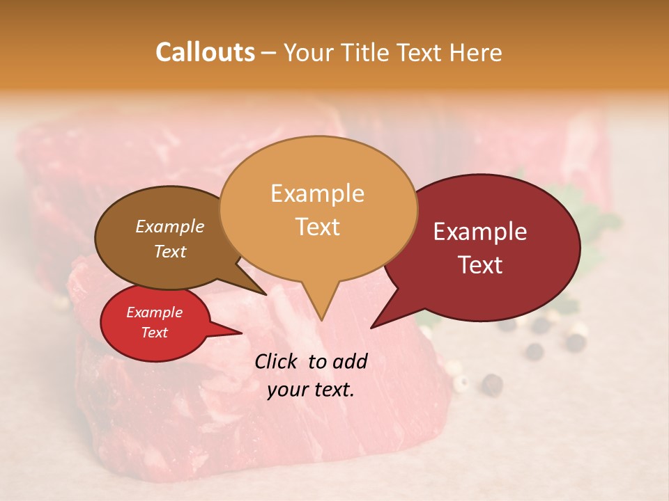 Paper Steak Meal PowerPoint Template