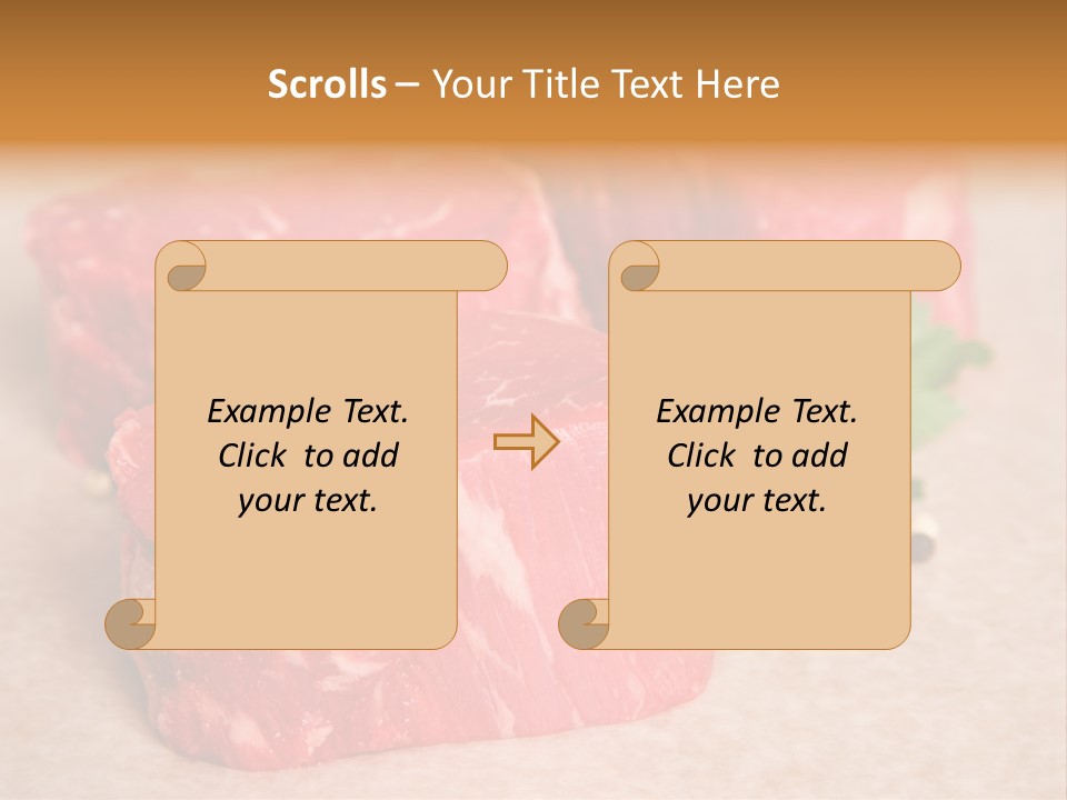 Paper Steak Meal PowerPoint Template