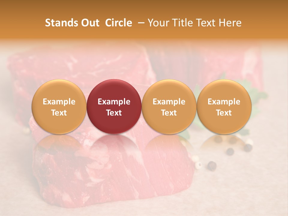 Paper Steak Meal PowerPoint Template