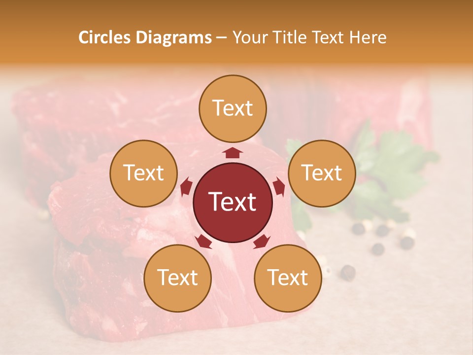 Paper Steak Meal PowerPoint Template