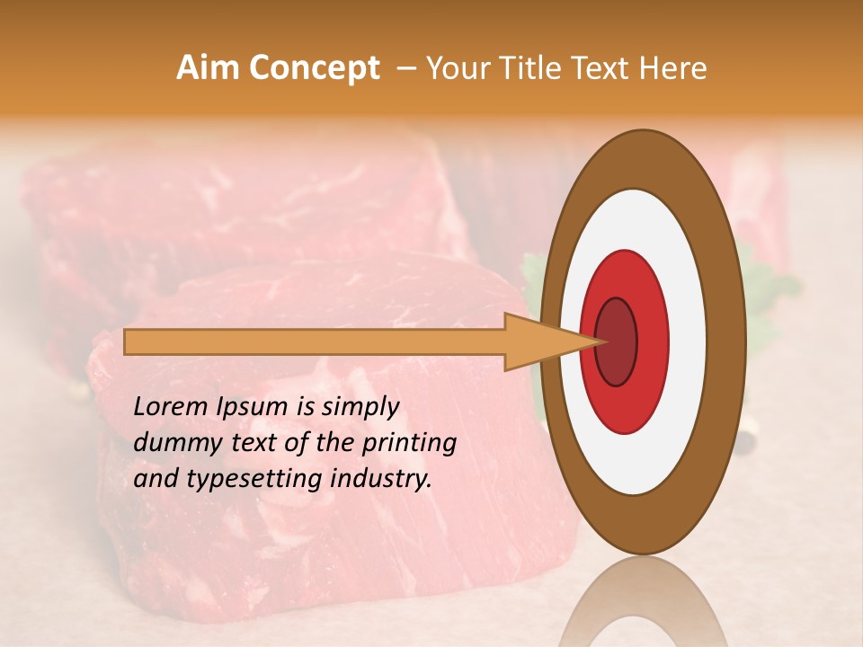 Paper Steak Meal PowerPoint Template