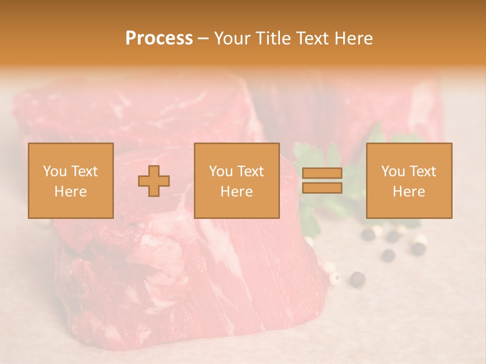 Paper Steak Meal PowerPoint Template