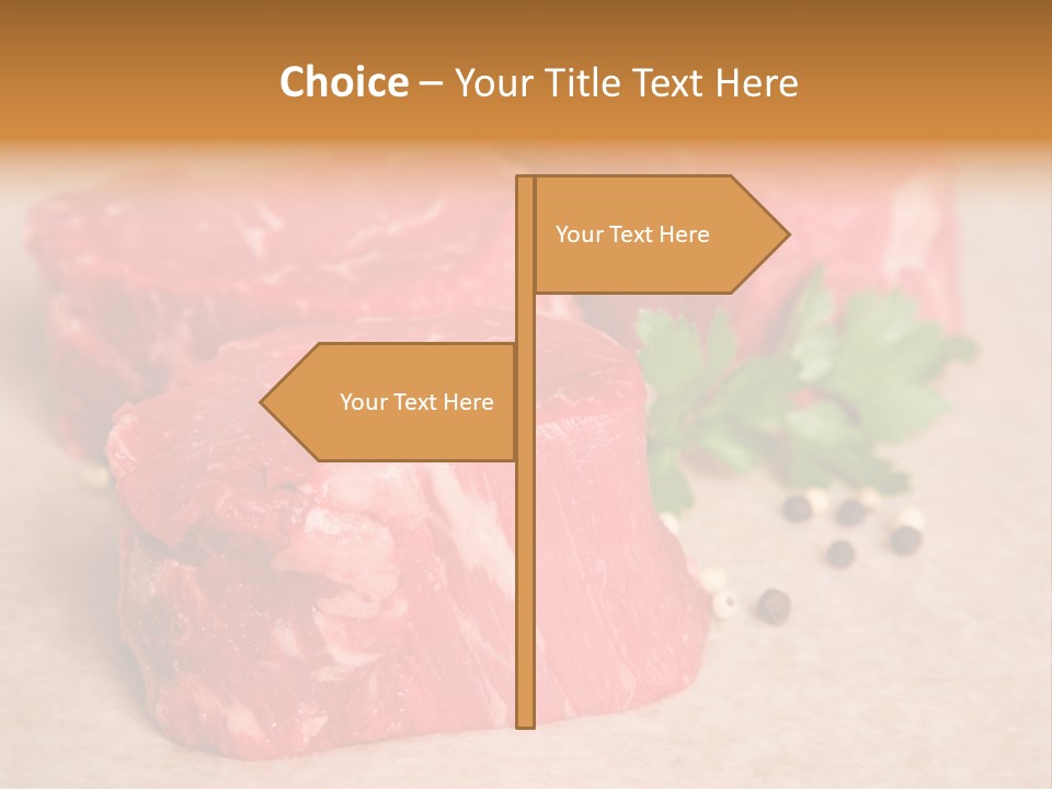 Paper Steak Meal PowerPoint Template