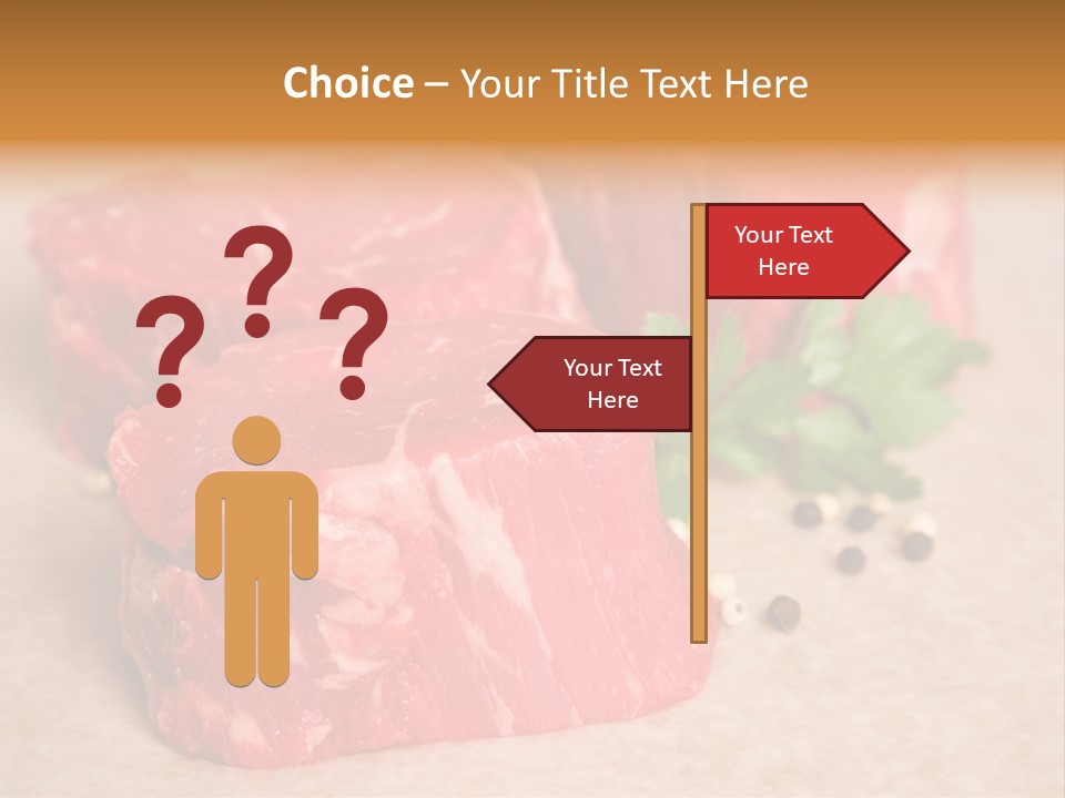 Paper Steak Meal PowerPoint Template