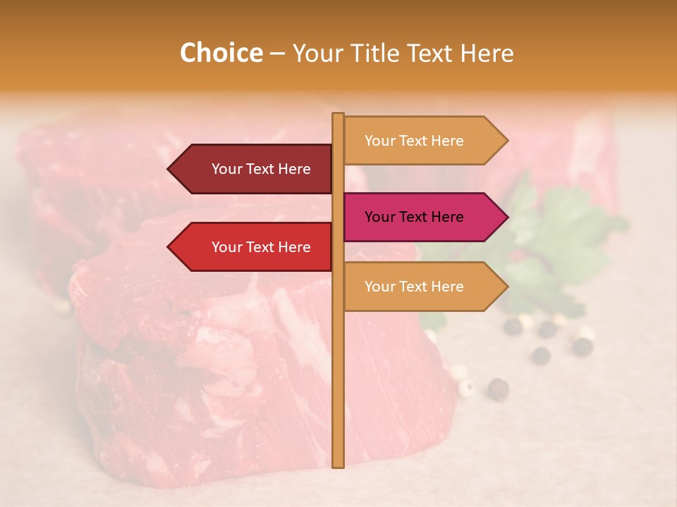 Paper Steak Meal PowerPoint Template