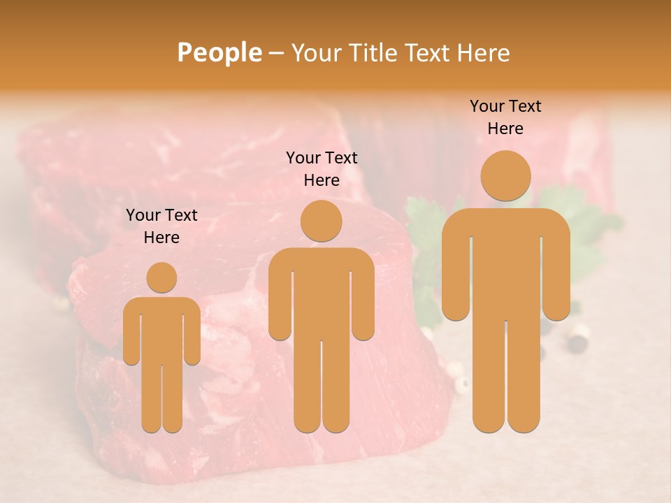 Paper Steak Meal PowerPoint Template