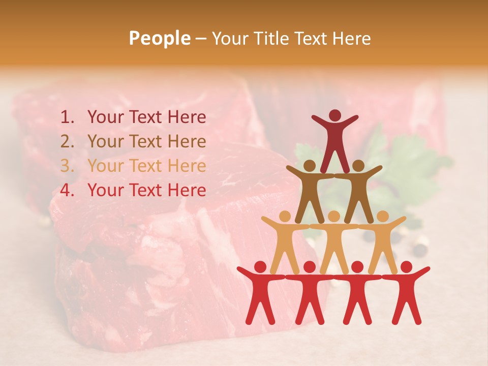 Paper Steak Meal PowerPoint Template