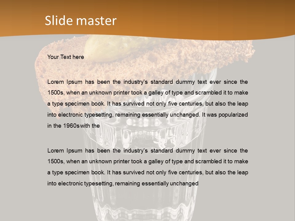 Vodka Lifestyle Cornichon PowerPoint Template