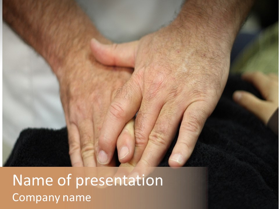 Touch White Massage PowerPoint Template