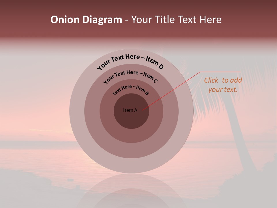 Ocean Scape Colorful Sunset Sunset PowerPoint Template