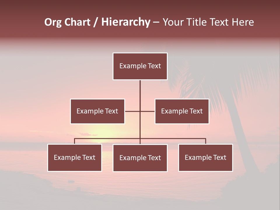 Ocean Scape Colorful Sunset Sunset PowerPoint Template