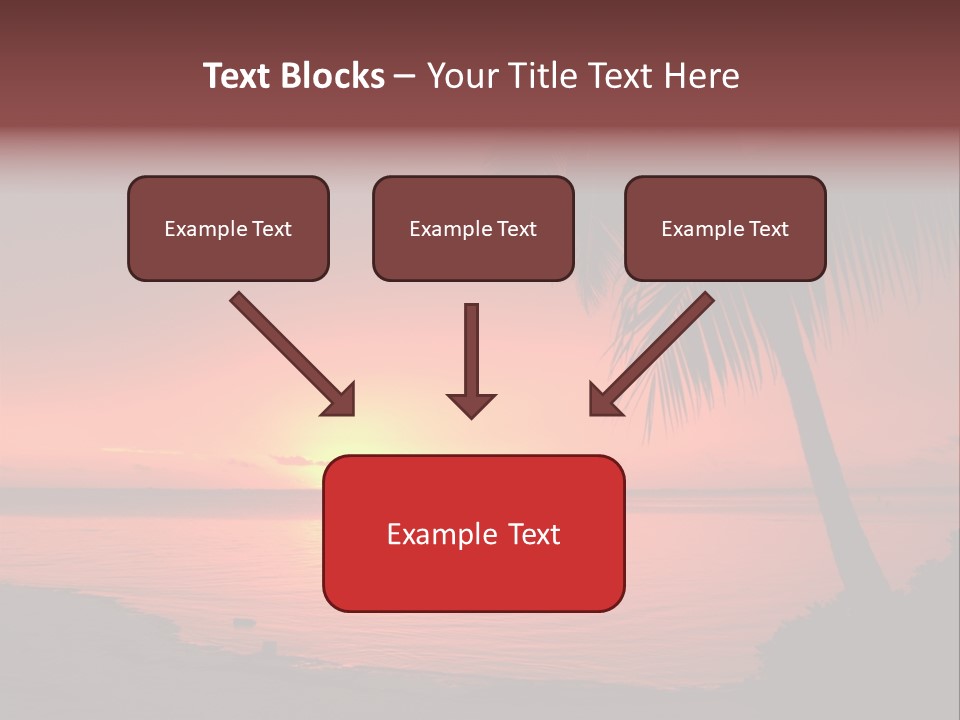 Ocean Scape Colorful Sunset Sunset PowerPoint Template