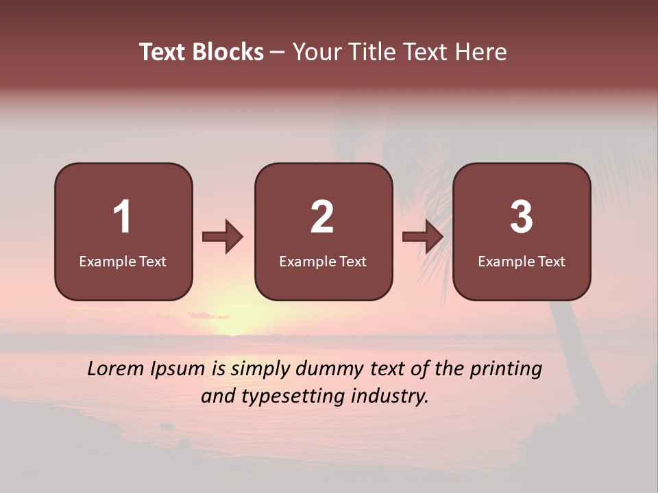 Ocean Scape Colorful Sunset Sunset PowerPoint Template