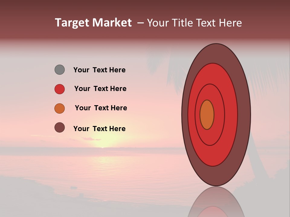 Ocean Scape Colorful Sunset Sunset PowerPoint Template