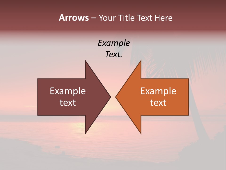 Ocean Scape Colorful Sunset Sunset PowerPoint Template