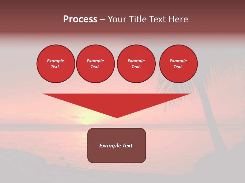 Ocean Scape Colorful Sunset Sunset PowerPoint Template