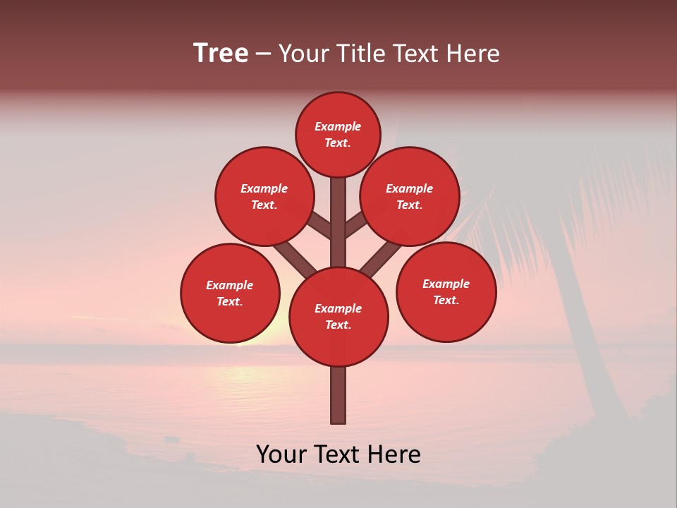 Ocean Scape Colorful Sunset Sunset PowerPoint Template