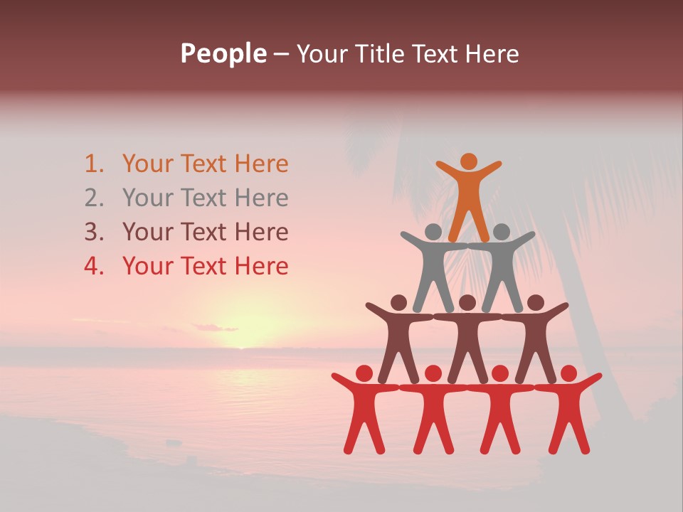 Ocean Scape Colorful Sunset Sunset PowerPoint Template