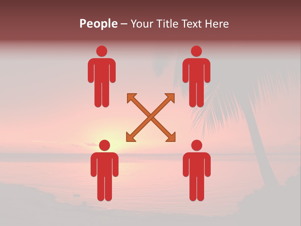 Ocean Scape Colorful Sunset Sunset PowerPoint Template