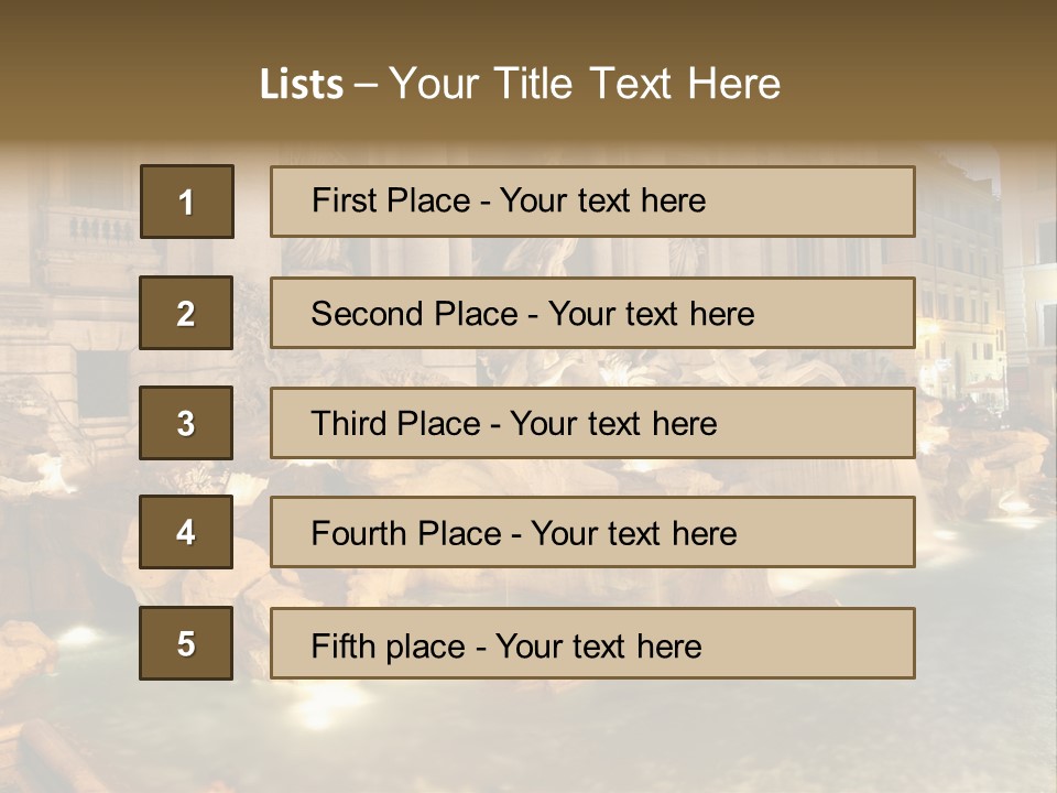 Artistic Basin Triumphal PowerPoint Template