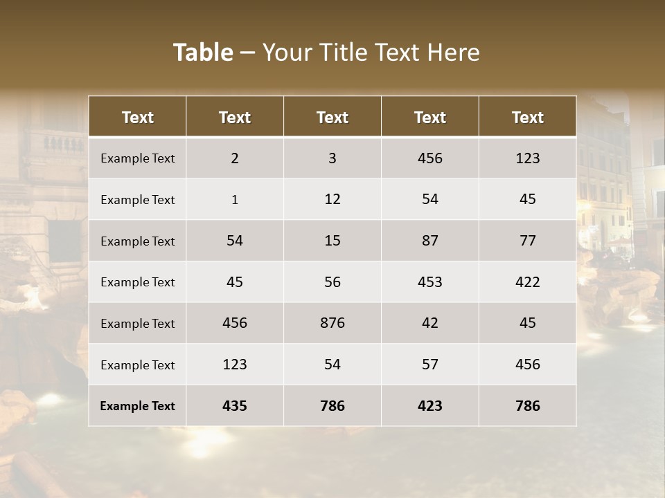 Artistic Basin Triumphal PowerPoint Template