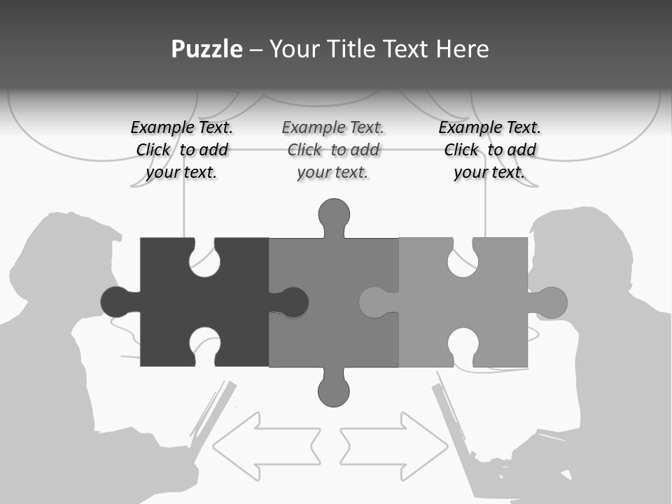 Laptop Shadow Graphic PowerPoint Template