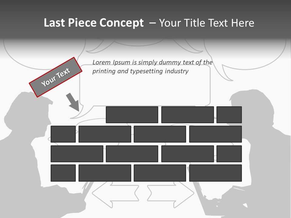 Laptop Shadow Graphic PowerPoint Template