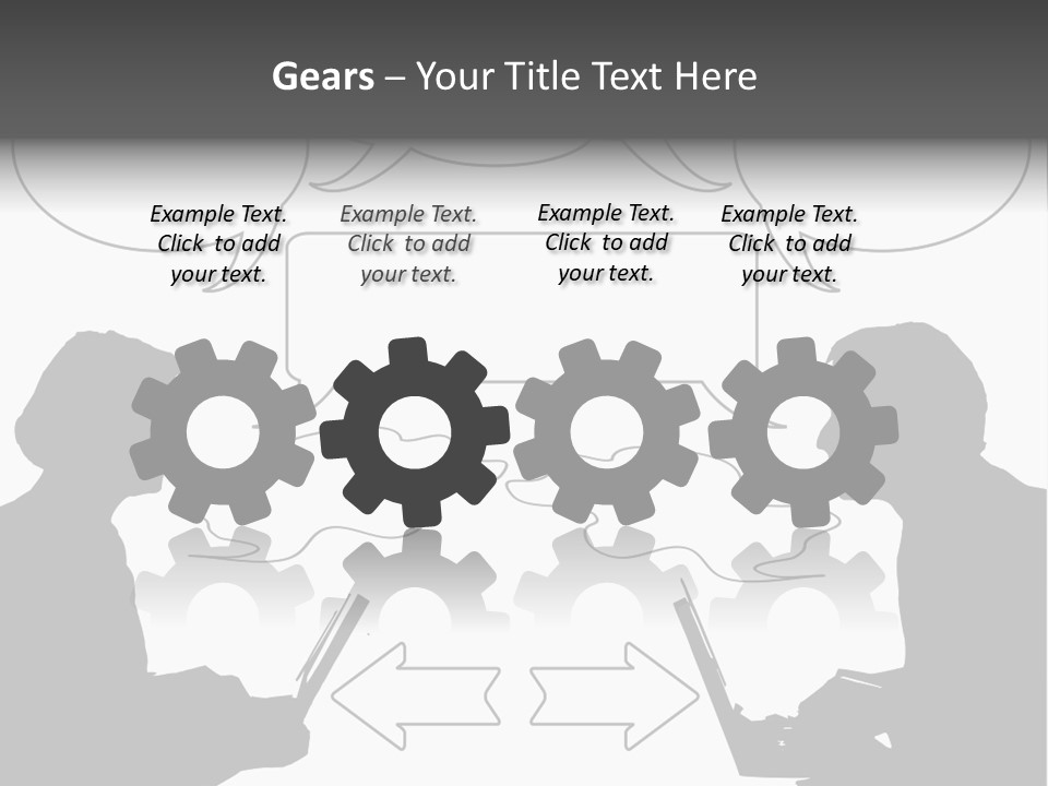 Laptop Shadow Graphic PowerPoint Template