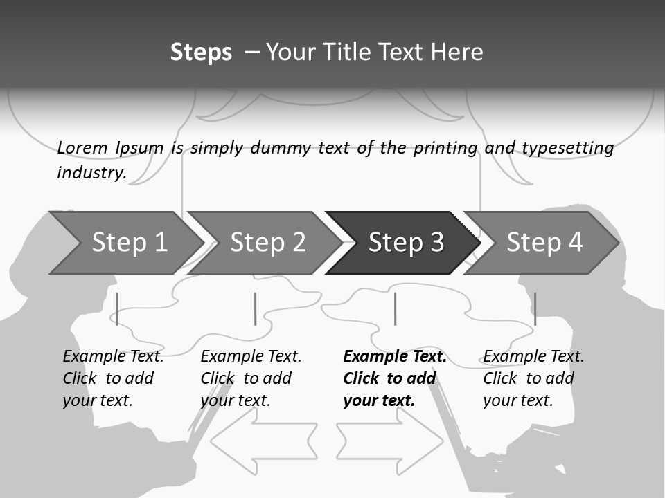 Laptop Shadow Graphic PowerPoint Template
