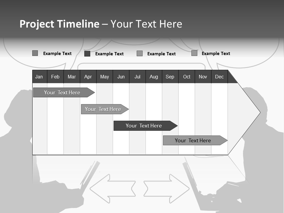Laptop Shadow Graphic PowerPoint Template