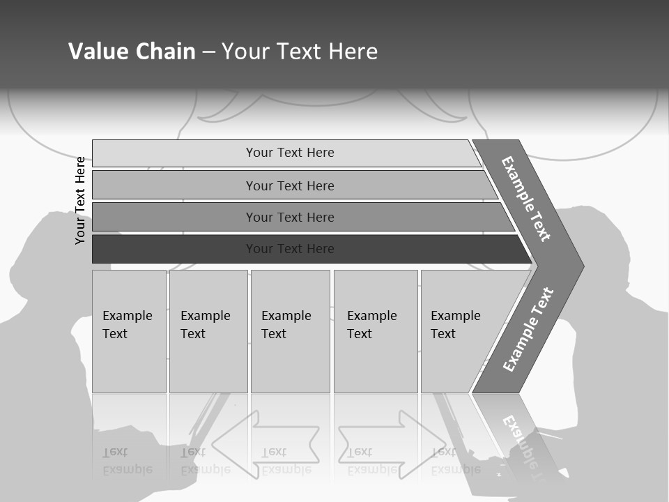 Laptop Shadow Graphic PowerPoint Template