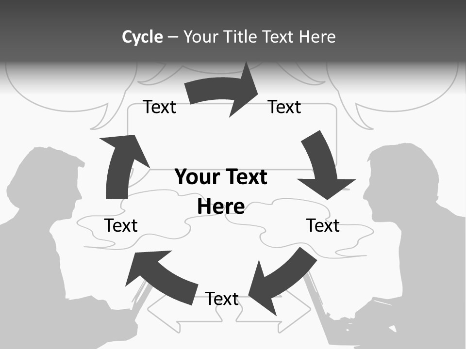 Laptop Shadow Graphic PowerPoint Template