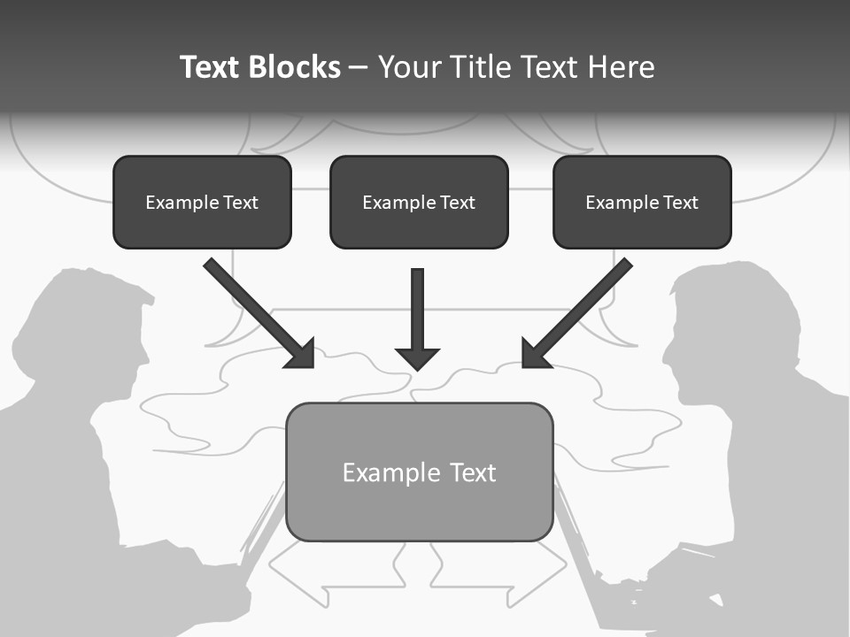 Laptop Shadow Graphic PowerPoint Template