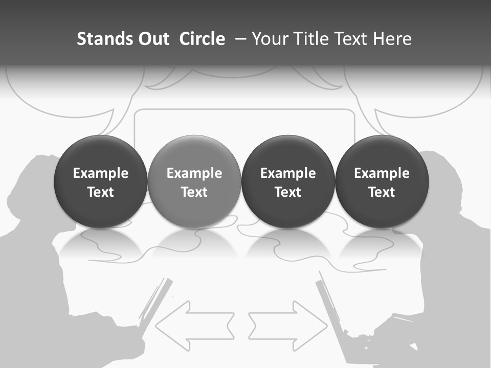 Laptop Shadow Graphic PowerPoint Template